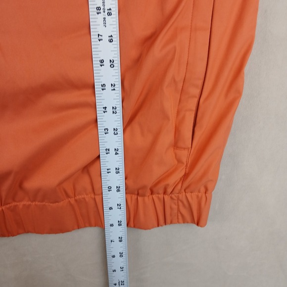 Walter Hagen Medium Mens Windbreaker Jacket Short Sleeve Orange Pockets 24x28 - Picture 6 of 12